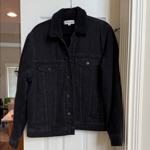 Madewell Black Denim Jacket Size Large